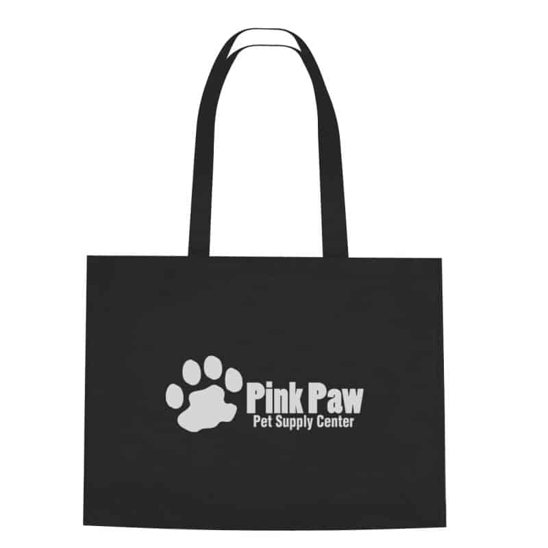 Custom Non-woven Shopper Tote Bag With Hook And Loop Closure with logo - 3