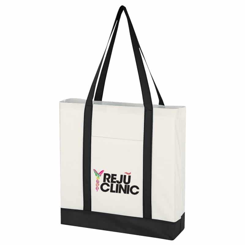 Custom Non-woven Tote Bag With Trim Colors with logo - 1