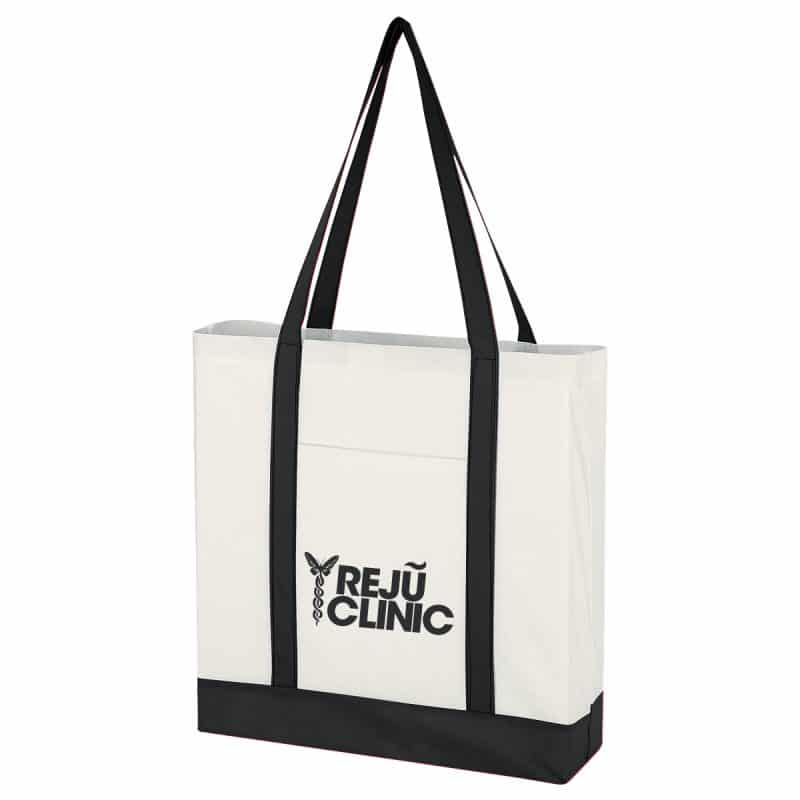Custom Non-woven Tote Bag With Trim Colors with logo - 2