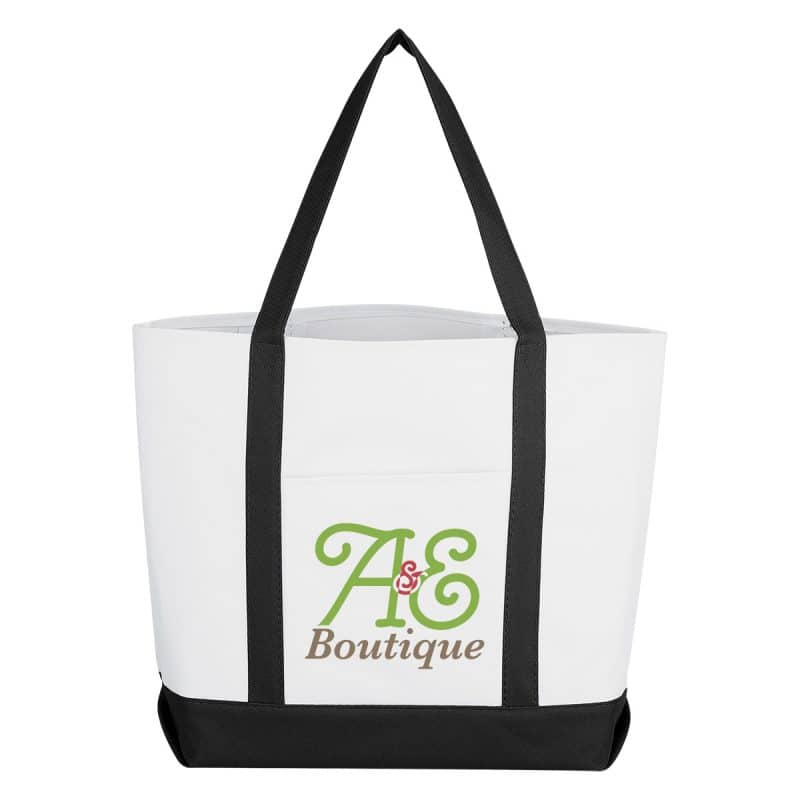 Custom Pocket Shopper Tote Bag with logo - 5