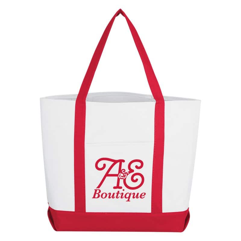 Custom Pocket Shopper Tote Bag with logo - 8