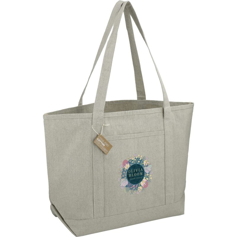 Custom Repose 10oz Recycled Cotton Boat Tote with logo - 6