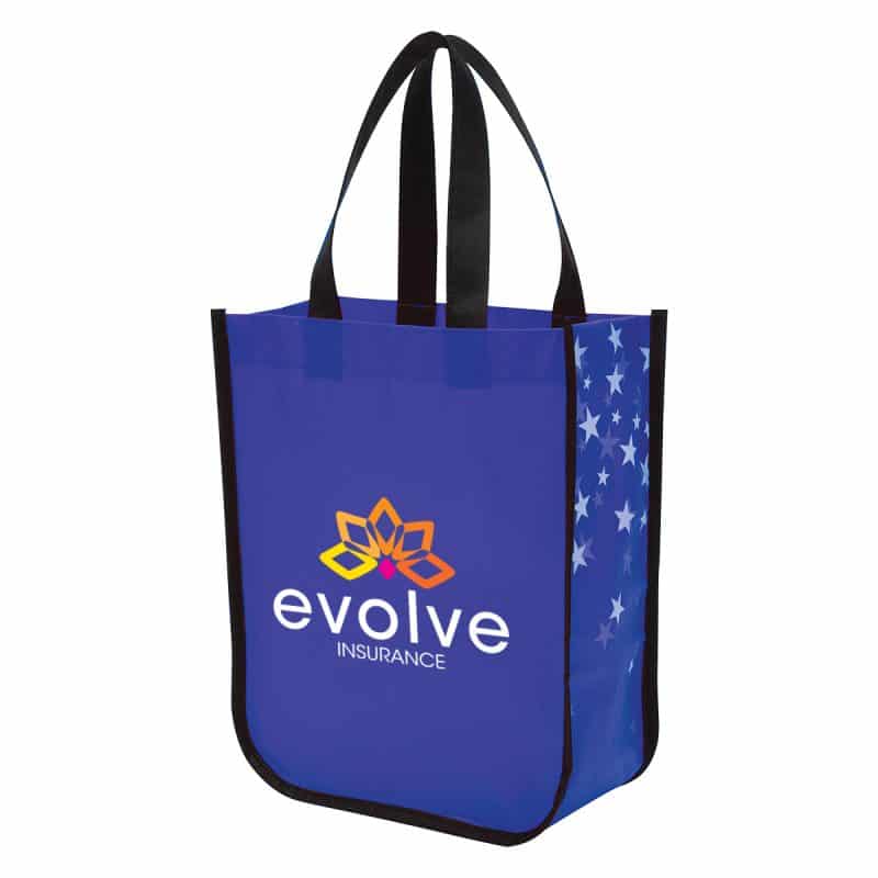 Custom Star Struck Laminated Non-woven Tote Bag with logo - 2
