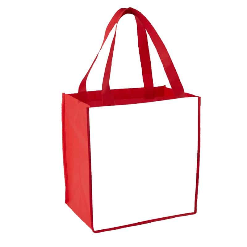 Custom Sublimated Non-Woven Grocery Tote Bag with logo - 1