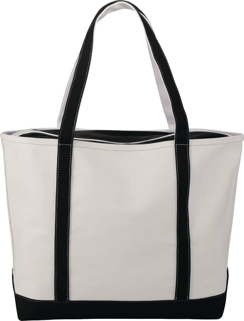 Custom Baltic 24oz Cotton Canvas Tall Zippered Boat Tote with logo - 3