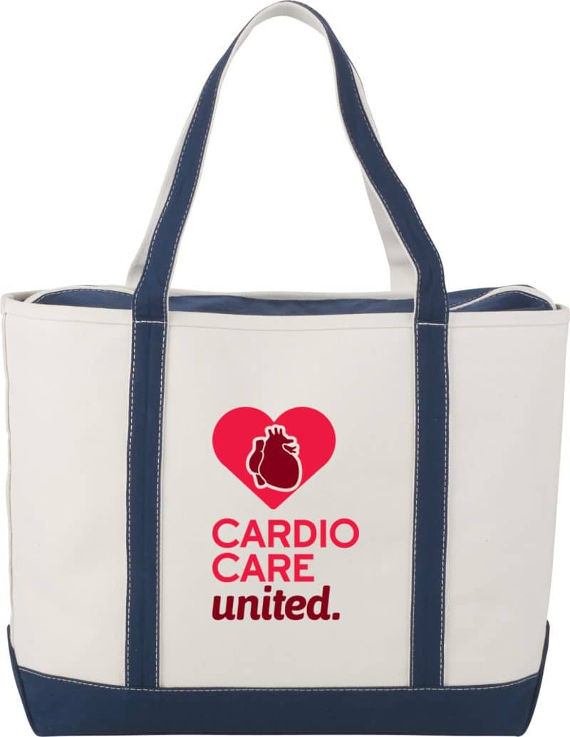 Custom Baltic 24oz Cotton Canvas Tall Zippered Boat Tote with logo - 4