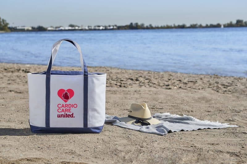 Custom Baltic 24oz Cotton Canvas Tall Zippered Boat Tote with logo - 5