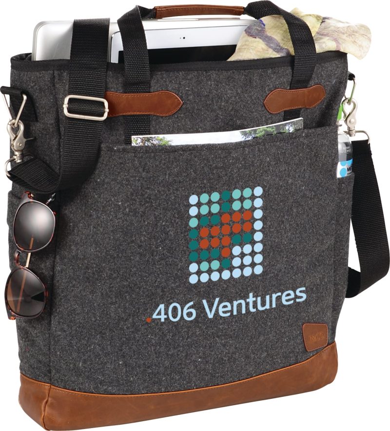 Custom Field & Co.® Campster Wool 15'' Computer Tote with logo - 3