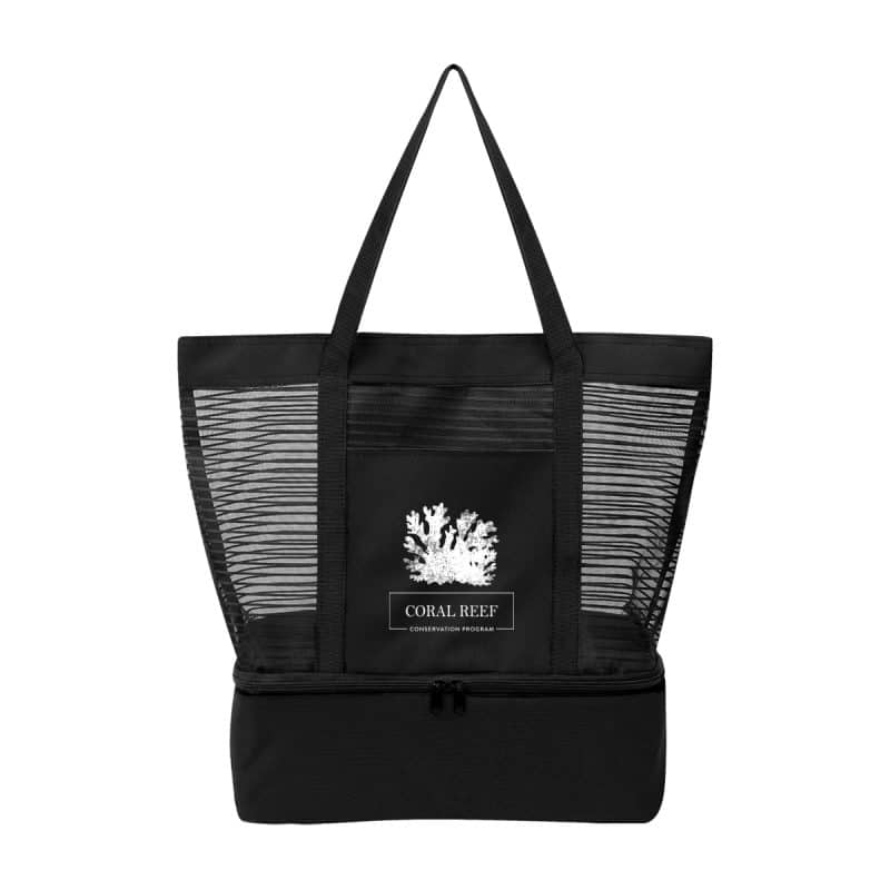 Custom Marley Rpet Mesh Tote Bag With Cooler with logo - 2