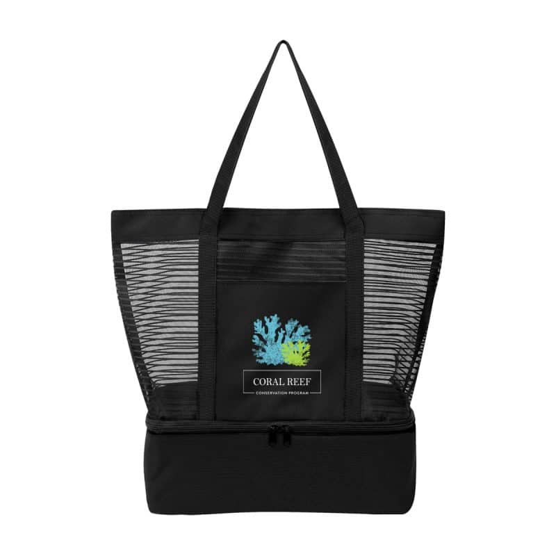 Custom Marley Rpet Mesh Tote Bag With Cooler with logo - 3