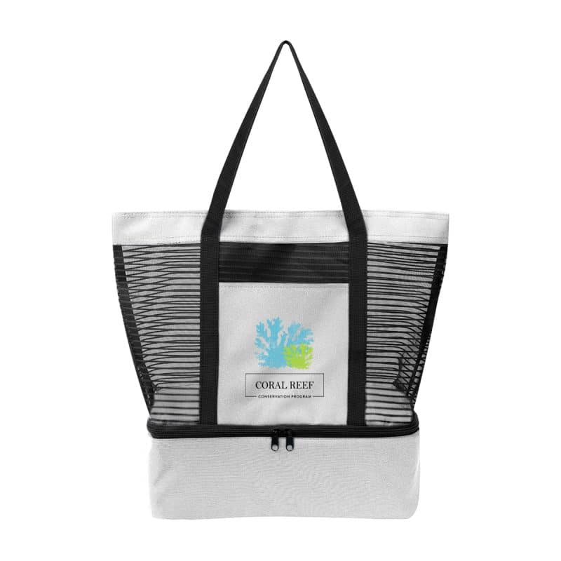 Custom Marley Rpet Mesh Tote Bag With Cooler with logo - 7