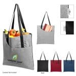 Custom Swoop Heathered Rpet Tote Bag with logo
