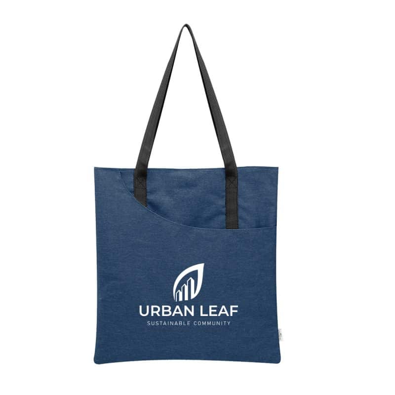 Custom Swoop Heathered Rpet Tote Bag with logo - 6