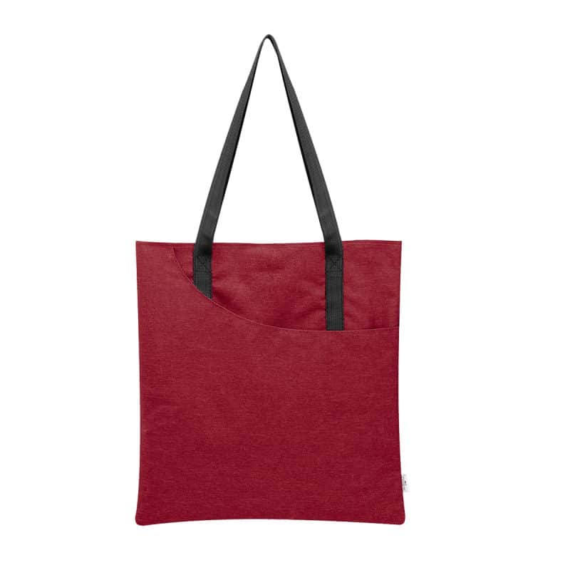 Custom Swoop Heathered Rpet Tote Bag with logo - 7