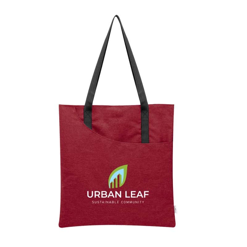 Custom Swoop Heathered Rpet Tote Bag with logo - 8