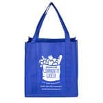 Custom 12-1/2"W x 13"H x 8"Gusset - "MEGA" Grocery Shopping Tote Bag with logo - 1