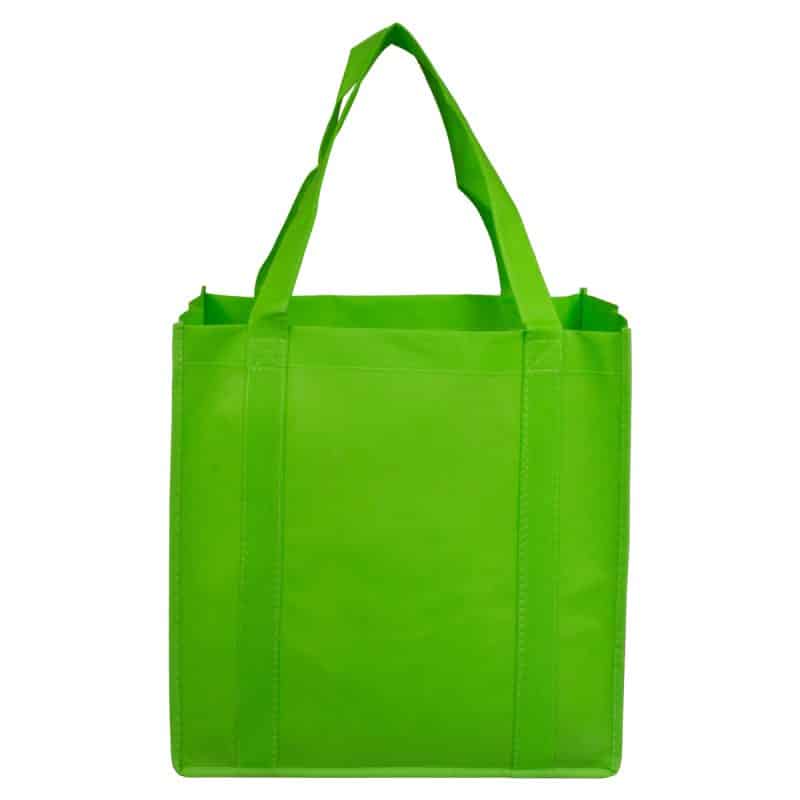 Custom 12-1/2"W x 13"H x 8"Gusset - "MEGA" Grocery Shopping Tote Bag with logo - 3