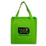 Custom 12-1/2"W x 13"H x 8"Gusset - "MEGA" Grocery Shopping Tote Bag with logo - 4