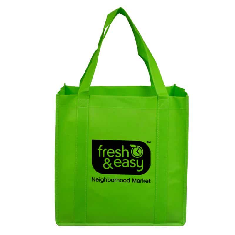Custom 12-1/2"W x 13"H x 8"Gusset - "MEGA" Grocery Shopping Tote Bag with logo - 4