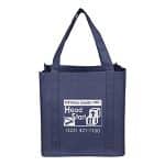 Custom 12-1/2"W x 13"H x 8"Gusset - "MEGA" Grocery Shopping Tote Bag with logo - 5