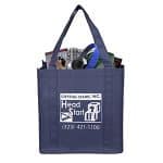 Custom 12-1/2"W x 13"H x 8"Gusset - "MEGA" Grocery Shopping Tote Bag with logo - 6