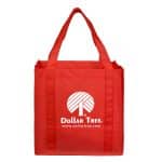 Custom 12-1/2"W x 13"H x 8"Gusset - "MEGA" Grocery Shopping Tote Bag with logo - 8