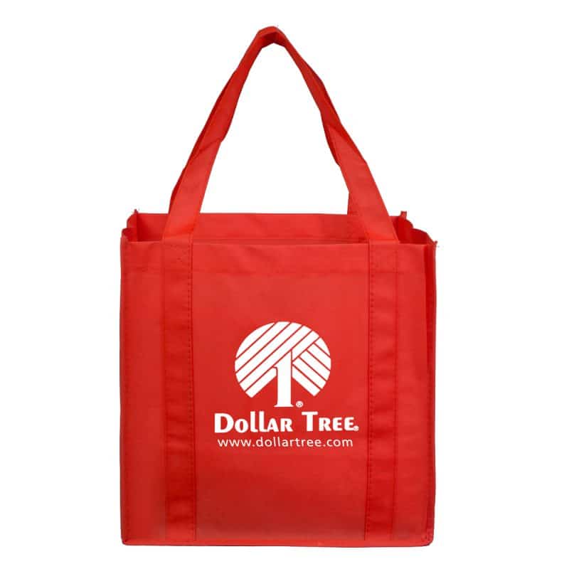 Custom 12-1/2"W x 13"H x 8"Gusset - "MEGA" Grocery Shopping Tote Bag with logo - 8