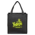 Custom 12-1/2"W x 13"H x 8"Gusset - "MEGA" Grocery Shopping Tote Bag with logo - 9