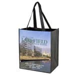 Custom 12"W x 13"H x 8"Gusset – "GALLERIA" Full Color Import Air Ship Grocery Shopping Tote Bags (Overseas) with logo