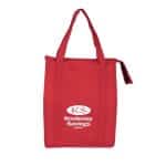 Custom 12"W x 16"H x 10"Gusset - "SUPER COOLER" Large Insulated Cooler Zipper Tote Bag with logo - 1