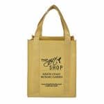 Custom 13"W x 15"H x 10"Gusset -"SUPER MEGA" Grocery Shopping Tote Bag with logo - 2