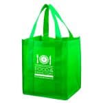Custom 13"W x 15"H x 10"Gusset -"SUPER MEGA" Grocery Shopping Tote Bag with logo - 6