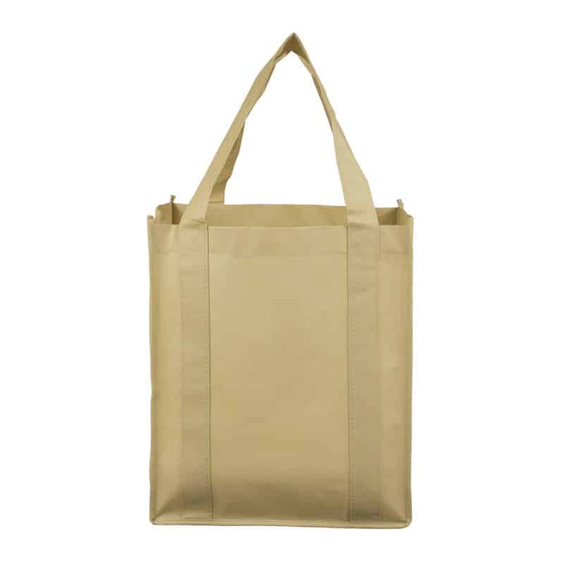 Custom 13"W x 15"H x 10"Gusset -"SUPER MEGA" Grocery Shopping Tote Bag with logo - 7