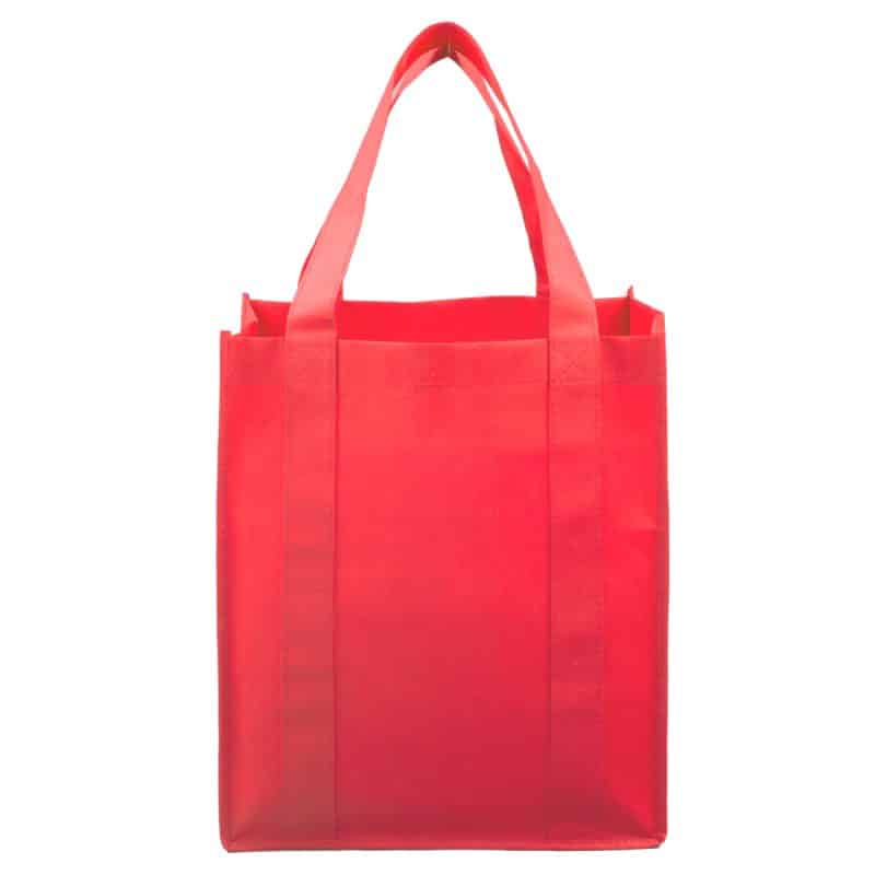 Custom 13"W x 15"H x 10"Gusset -"SUPER MEGA" Grocery Shopping Tote Bag with logo - 9