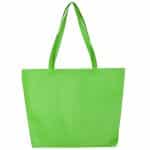 Custom 21"W x 15"H x 5" Gusset - "CAROLINA" Large Shopping and Beach Tote Bag With Hook & Loop Fastener with logo - 5