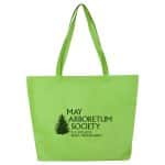 Custom 21"W x 15"H x 5" Gusset - "CAROLINA" Large Shopping and Beach Tote Bag With Hook & Loop Fastener with logo - 6