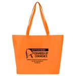 Custom 21"W x 15"H x 5" Gusset - "CAROLINA" Large Shopping and Beach Tote Bag With Hook & Loop Fastener with logo - 8