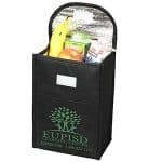Custom 7"W x 10"H x 5"Gusset - "ARCTIC CHILL" Tall Insulated Cooler Lunch Tote with Hook & Loop Closure with logo - 1