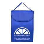 Custom 7"W x 10"H x 5"Gusset - "ARCTIC CHILL" Tall Insulated Cooler Lunch Tote with Hook & Loop Closure with logo - 9