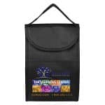 Custom 7"W x 10"H x 5"Gusset - "ARCTIC CHILL" Tall Insulated Cooler Lunch Tote with Hook & Loop Closure with logo - 4