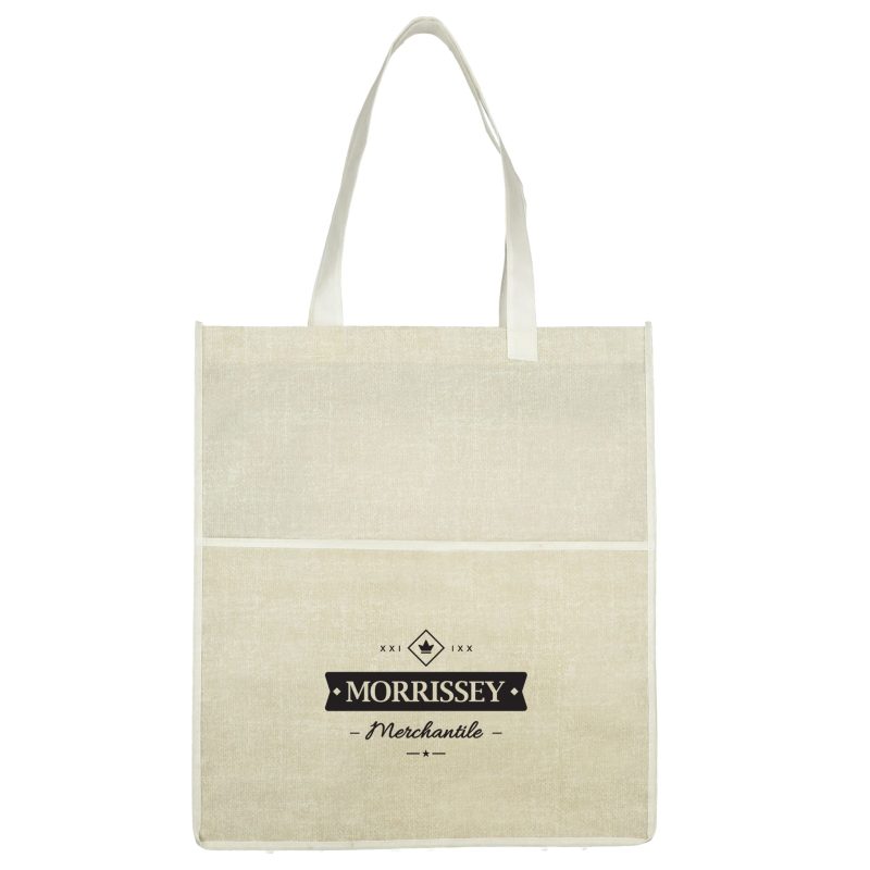 Custom Apollo Recycled Non-Woven Convention Tote with logo - 6