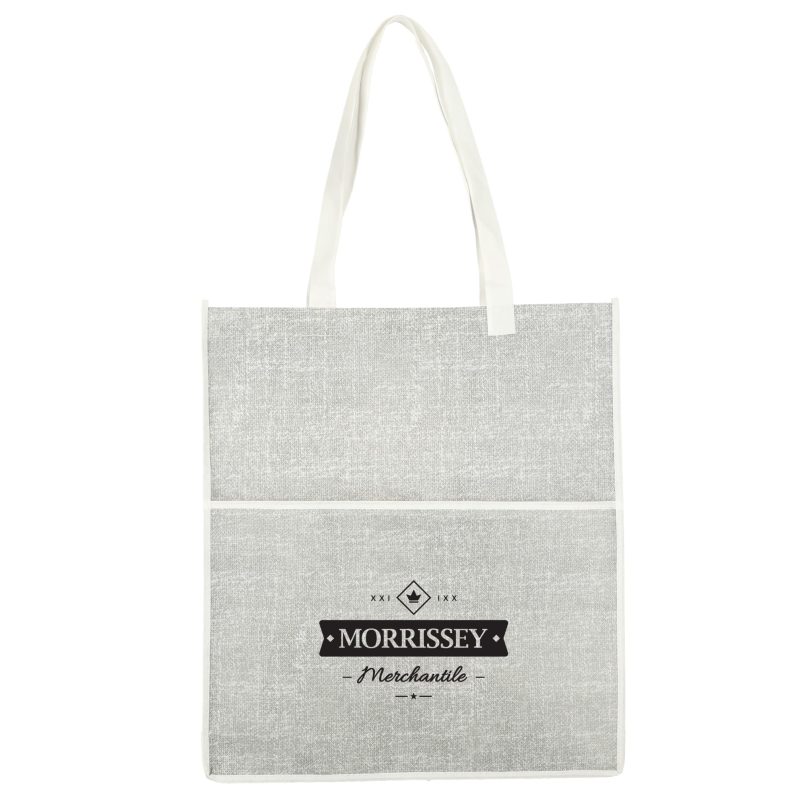 Custom Apollo Recycled Non-Woven Convention Tote with logo