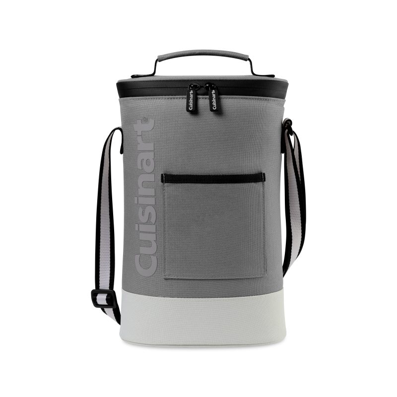Custom Cuisinart Outdoors™ Bottle Cooler Tote - Medium Grey with logo - 1