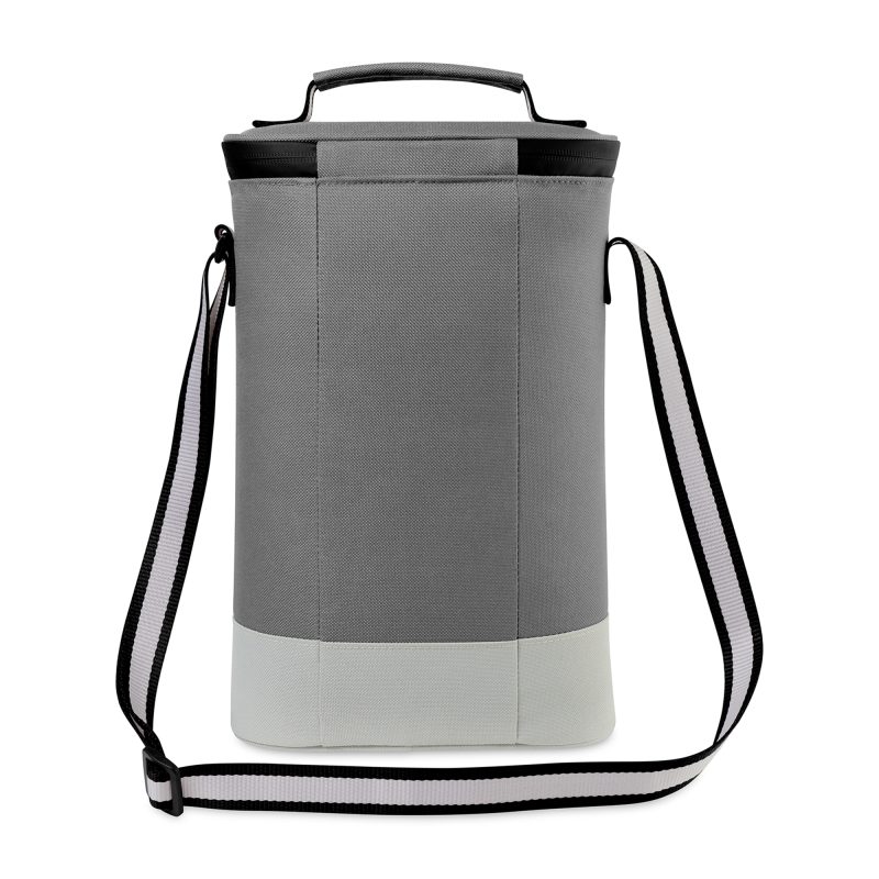 Custom Cuisinart Outdoors™ Bottle Cooler Tote - Medium Grey with logo - 3