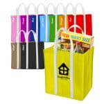 Custom Custom Two Tone Tote Bags with logo