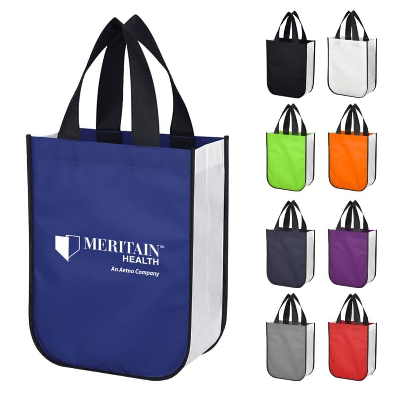 Custom Lola Laminated Non-woven Shopper Tote Bag with logo
