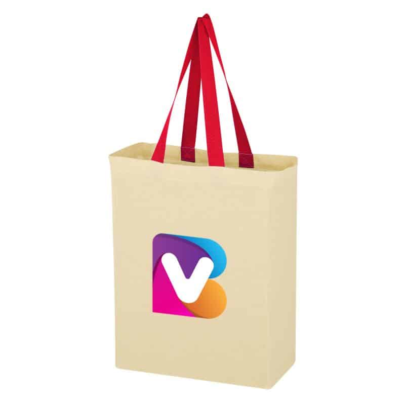 Custom Natural Cotton Canvas Grocery Tote Bag with logo - 8