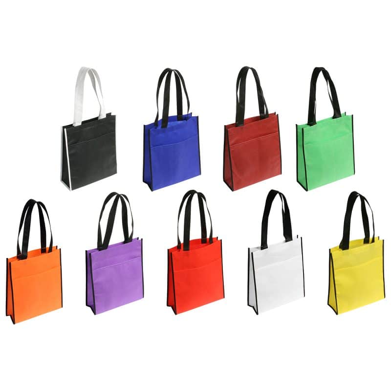 Custom Peak Non-Woven Tote Bag with Pocket with logo - 1