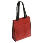 Custom Peak Non-Woven Tote Bag with Pocket with logo - 7
