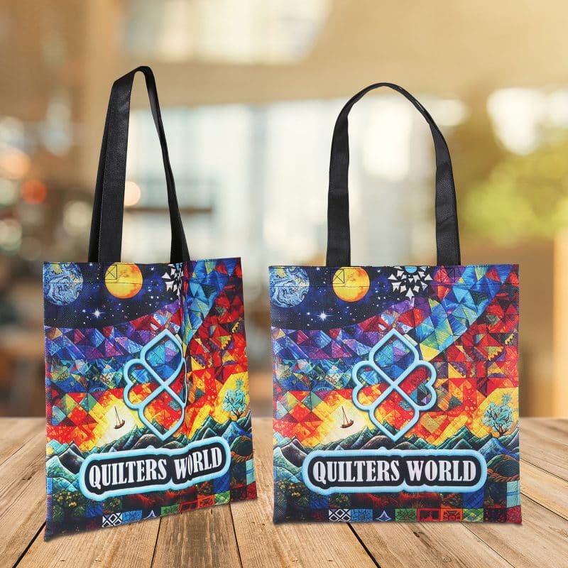 Custom Sublimated Tote Bag (14" X 13-1/4") with logo